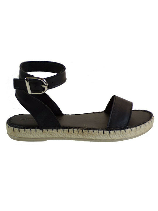 Commanchero Original Damen Flache Sandalen in Schwarz Farbe