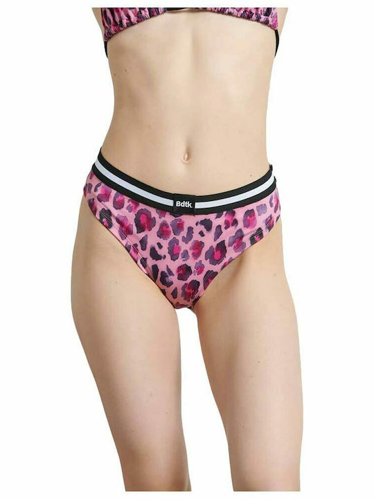 Bikini Slip Ψηλόμεσο Ροζ