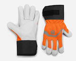 Husqvarna Classic Safety Glofe Leather Orange