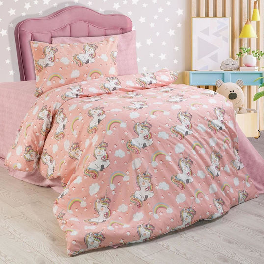 Linea Home Set Single Unicorn Pink 160x240cm Linea Home Set Single Unicorn Pink 160x240cm