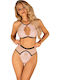 Obsessive Dantelat Set de Lenjerie Sutien cu Șir de caractere Roz Lilines