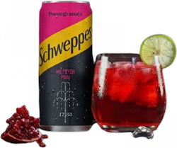 Schweppes Σόδα Ρόδι με Ανθρακικό σε Κουτί 330ml