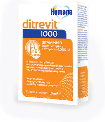 Humana Ditrevit Vitamin für Unterstützung des Immunsystems 1000iu 5.5ml