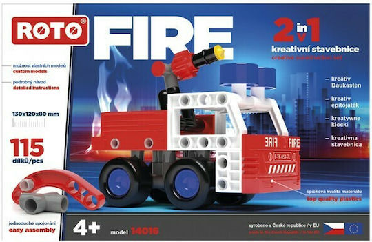 Efko Efko Building Blocks Fire Truck 2 in 1 for 4+ Years 115 Pieces