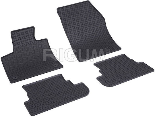Rigum Set of Front and Rear Mats 4pcs for Peugeot 3008 Opel Grandland X 2019-2024 Black