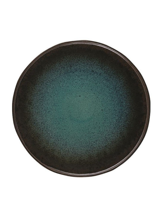 Iris Iris IS.050773 Teller Untiefe Keramik Blau mit Durchmesser 27.5cm 6Stück