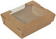RoisBros Σετ 360 Χάρτινα Κουτιά Τροφίμων Kraft 17.5x13x6εκ. Παράθυρ