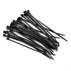 CarCommerce Plastic Cable Ties 200mmx3.6mm In Black Colour 100pcs 61487-CC