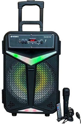 Kimiso Ηχείο Karaoke με Ενσύρματo Μικρόφωνο και Εφέ Φωτισμού QS-1265 Μαύρο