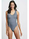 BodyTalk One-Piece Swimsuit with Open Back Black