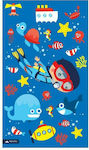 AlpinPro DryFast Kids Beach Towel Blue 120x70cm