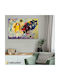 Megapap Yellow Red Blue Painting on Canvas 70x50cm