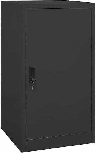 Single Door Wardrobe Metallic with 1 Shelf 53x53x105cm
