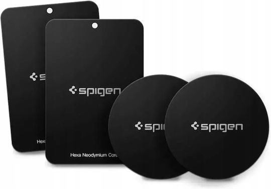 Spigen Μεταλλικά Αυτοκόλλητα Kuel Mp4p Car Mount Metal Plates Μαύρο