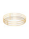 Metallic Round Decorative Tray with Mirror 2pcs
