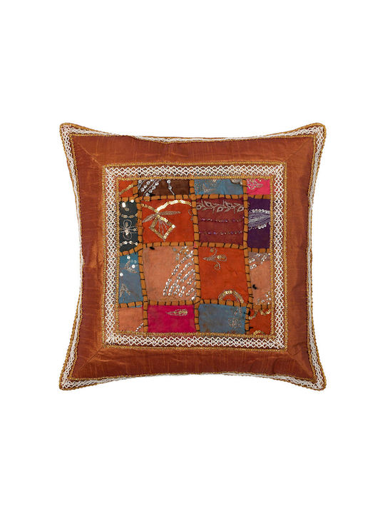 Silk Fashion Decorative Pillow Case Antic Brown...