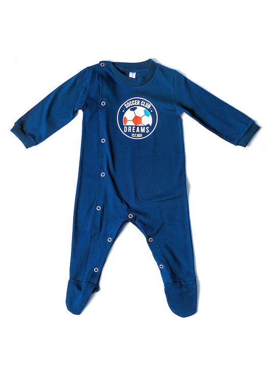 Dreams by Joyce Soccer Baby-Strampler Blau