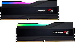 G.Skill Trident Z5 RGB 64GB DDR5 RAM mit 2 Modulen (2x32GB) und Geschwindigkeit 6000 für Schreibtisch