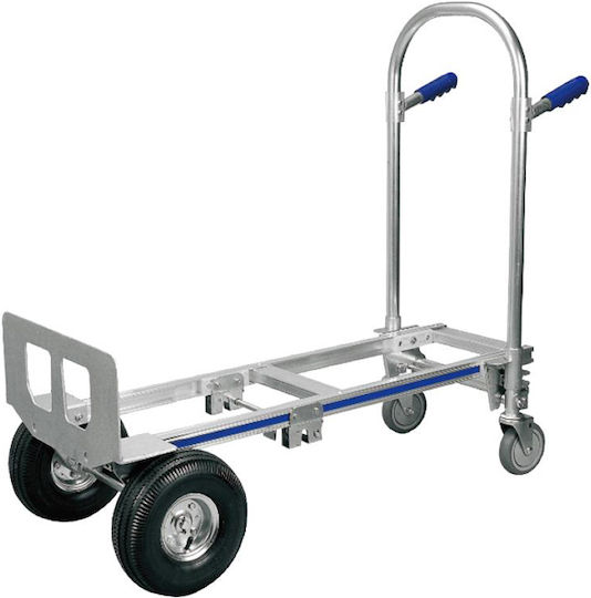 Transport Trolley Foldable for Weight Load up to 250kg Silver