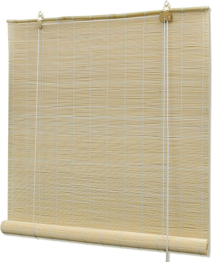 vidaXL Shade Blind Bamboo Beige L120xH220cm