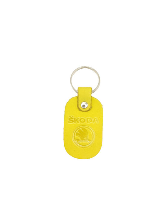 Key ring leather key ring lime SKODA 6283-k