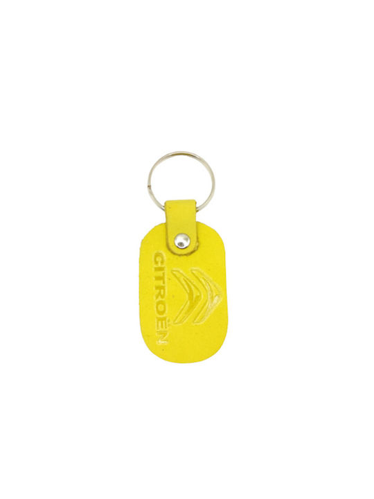 Leather lime CITROEN keychain 6266-k