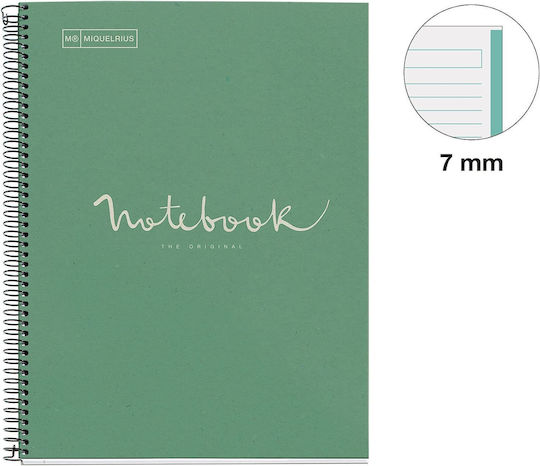Miquelrius Spiral Notebook Ruled A4 80 Sheets Mr Recycled Emotions Ecomint 1pcs