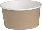 Set 100 Paper Bowl with Capacity 600ml Brown