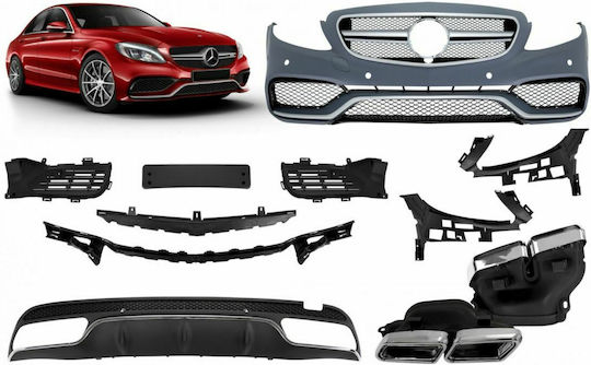 Преден Бампер за Автомобил Съвместим с Mercedes-Benz C Class W205 2014 AMG Външен Вид