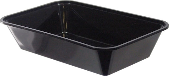 Ready Disposable Plastic PP Tableware for Hot / Microwave Safe 900ml Black 100pcs