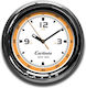 Carlinea Car Air Vent Clock Analog Instrument 50mm Analog Orange