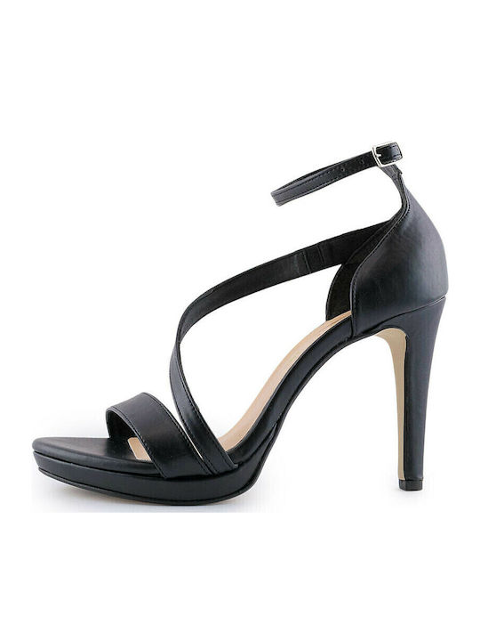Stefania Sandalen Black Leather