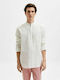 Selected Men's Shirt Long Sleeve Linen White