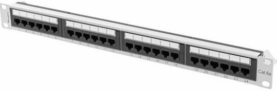 Lanberg Patch Panel für Rack 1U 19" 24 Steckdosen cat6a Graues
