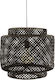 Pendant Light Black Grid with Socket E27 40x40x38cm