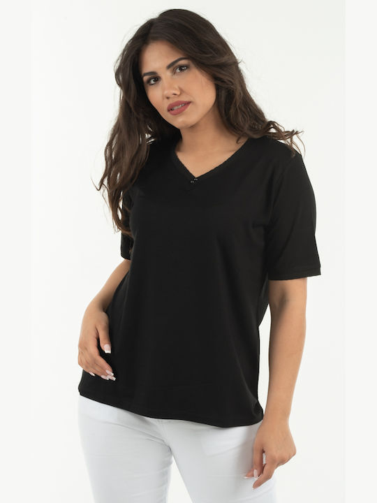 BLOUSE ΒΕ VISCOSE-2686-BLACK