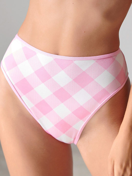 Bikini Slip Ψηλόμεσο Ροζ