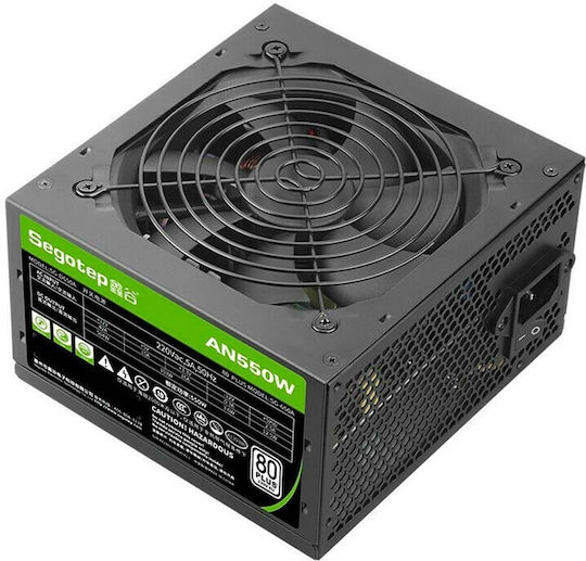 Segotep AN550W 550W Μαύρο Τροφοδοτικό Υπολογιστή Full Wired 80 Plus Standard