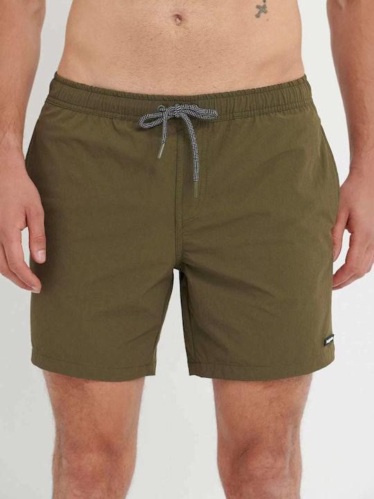 Funky Buddha Herren Badebekleidung Shorts Khaki