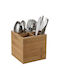 Ready S0127 Abtropfgestell für Besteck Hölzernes Braune 15x15x15cm