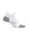 Feetures Plantar Fasciitis Relief Ultra Light Noshow Athletic Socks White 1 Pair