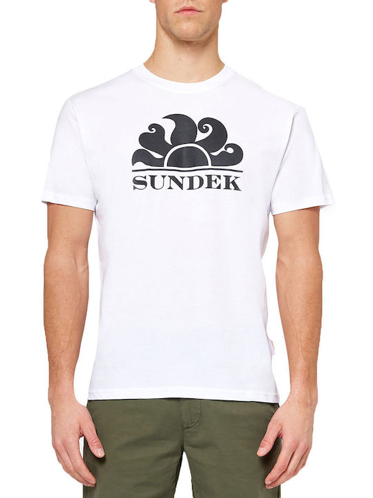 Μπλούζα Κοντομάνικη Sundek Logo M021TEJ7800-WHITE Ανδρικό