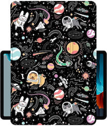 Tri-Fold Flip Cover Synthetic Leather Pet Planet (Galaxy Tab A8)