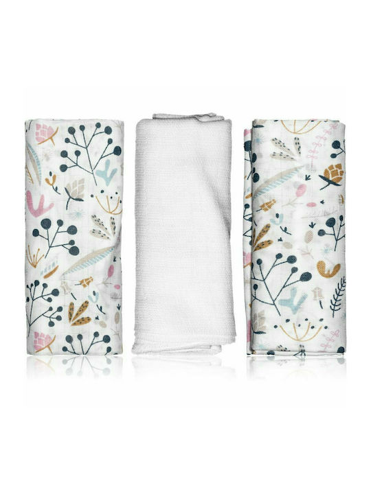 Matex Muslin Прегръщащи Пелени от Муселин Светлосин 70x80см. 3бр