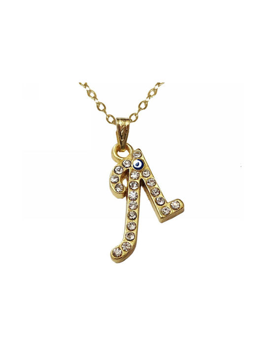 Necklace Monogram Gold Plated