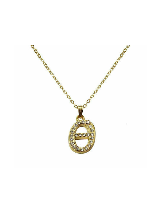 Necklace Monogram Gold Plated