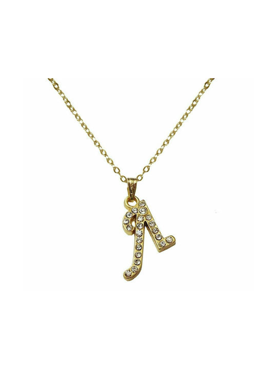 Necklace Monogram Gold Plated