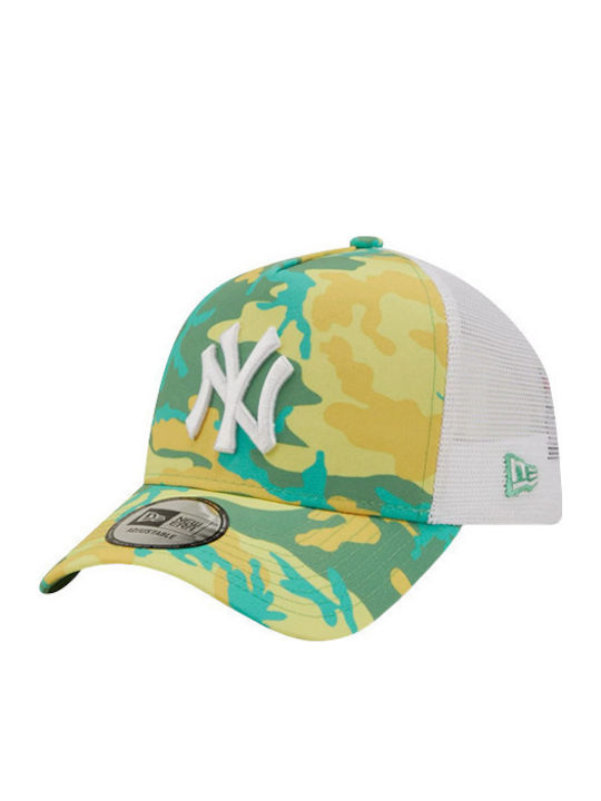 New York Yankees Women's Trucker Cap Green Camo