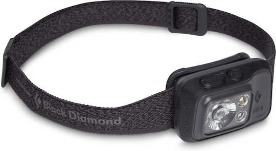 Black Diamond Επαναφορτιζόμενος Φακός Κεφαλής LED IP67 με Μέγιστη Φωτεινότητα 400lm Spot 400-r Graphite
