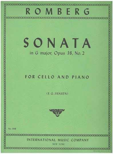 International Music Company Sonata In G Major Op.38 No.2 Παρτιτούρα για Πιάνο / Τσέλο